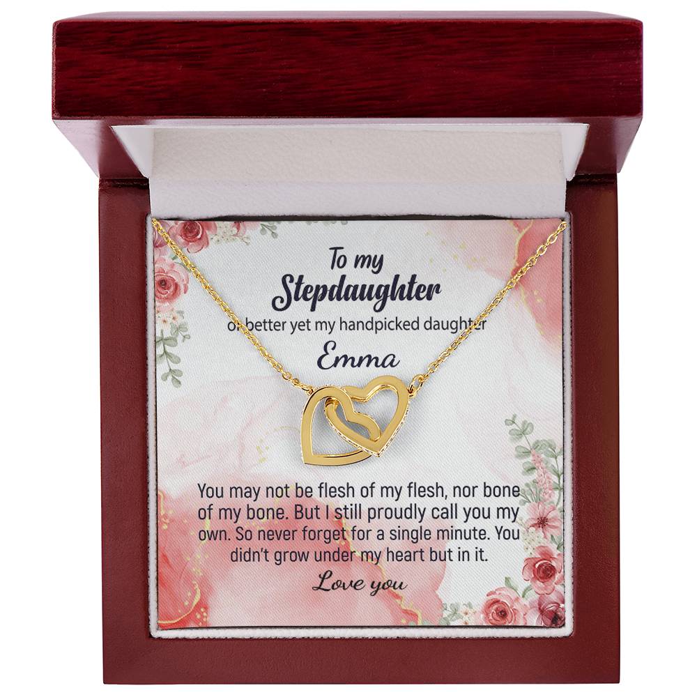 Interlocking Hearts Necklace - The Perfect Gift for Your Stepdaughter