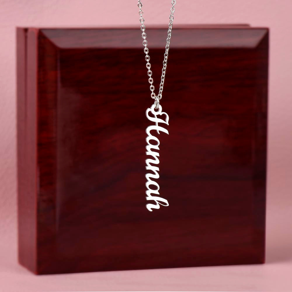 Granddaughter Gift, To Our Granddaughter Personalized Vertical Name Necklace, granddaughter birthday gift