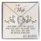To My Wife, You Are My Queen Forever White Gold Forever Love Necklace