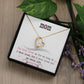 To My Mom, I Loved You My Whole Life White Gold Forever Love Necklace