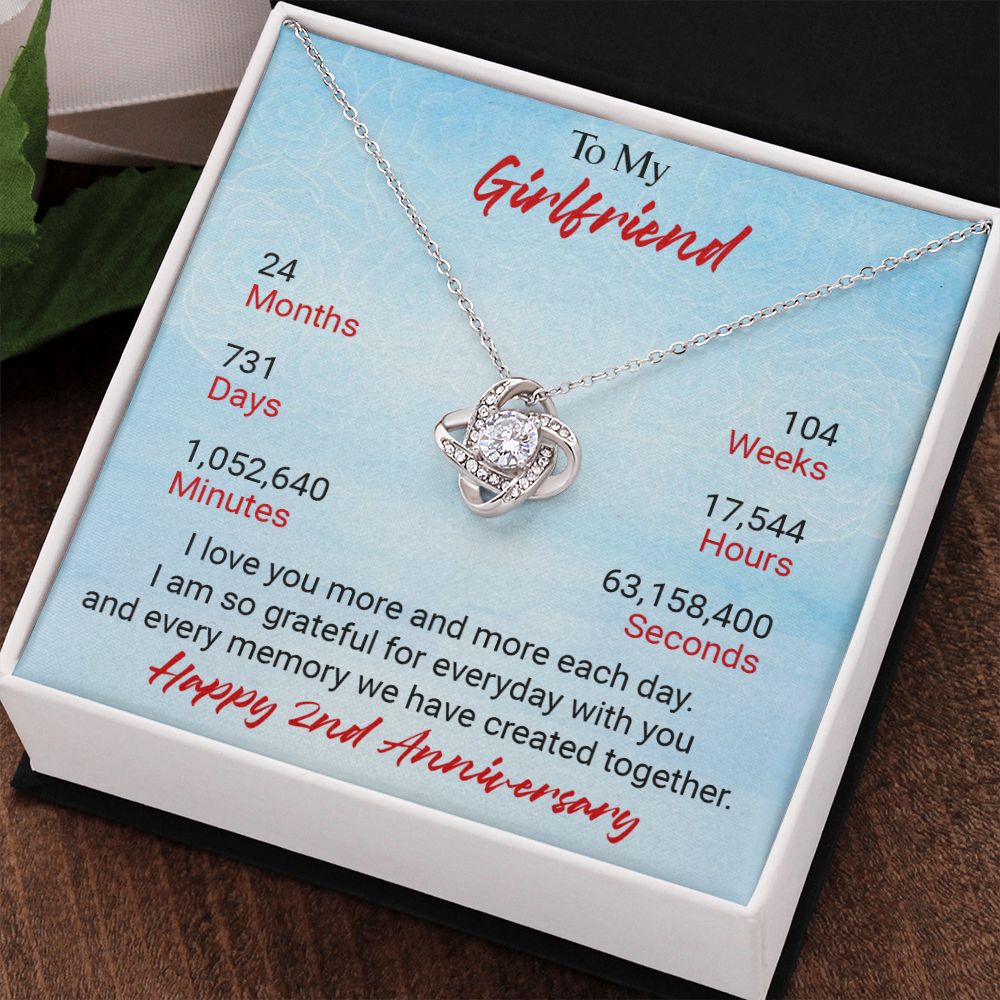 CardWelry 2nd Anniversary Gift for Girlfriend, necklace