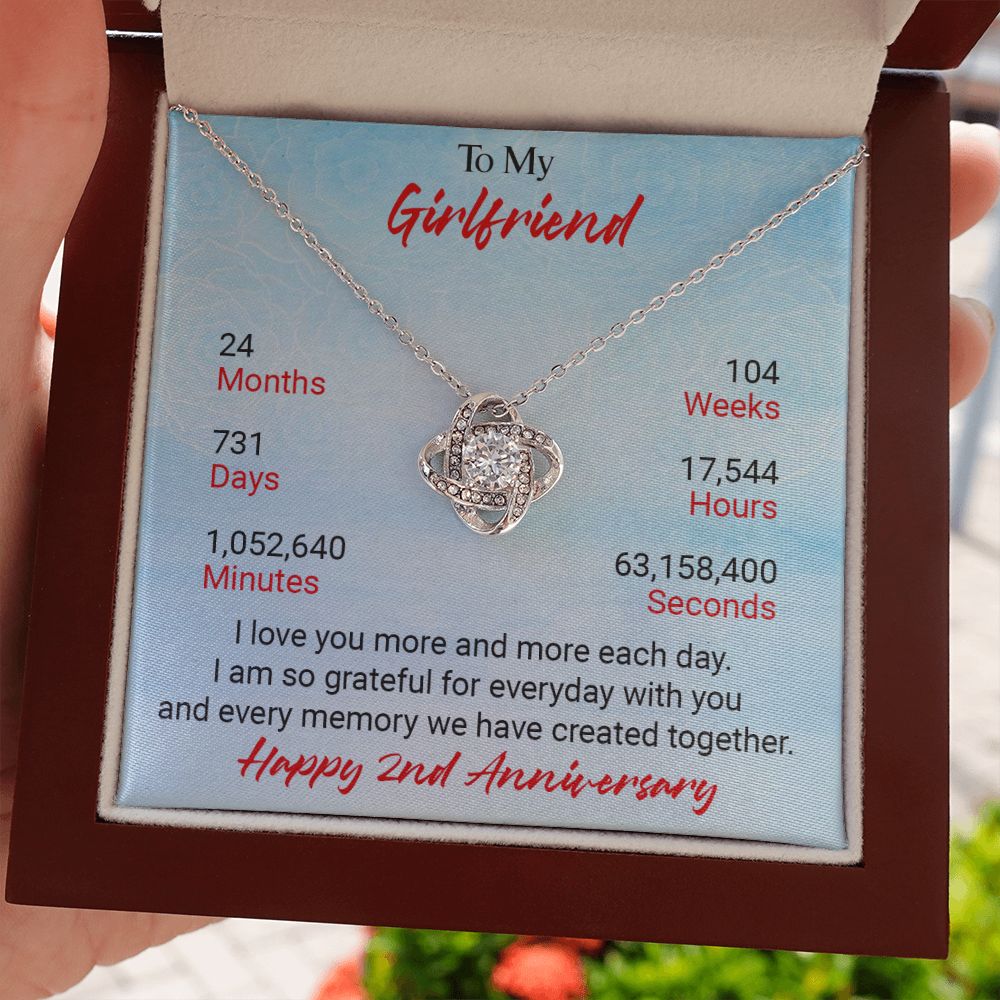 CardWelry 2nd Anniversary Gift for Girlfriend, necklace