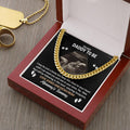 CardWelry Personalized Daddy To Be Necklace Gift Baby Bump Cuban Link Chain Customizer Gold Finish w/ Luxury Box (W/LED)