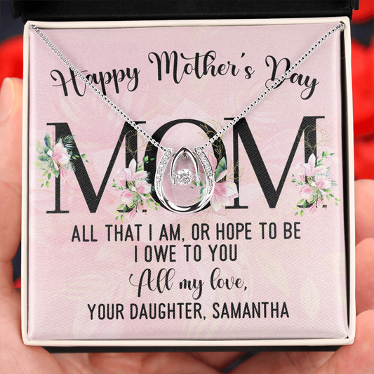 CardWelry Personalized Happy Mother's Day - MOM - All My Love, Your Name - Luck In Love Jewelry