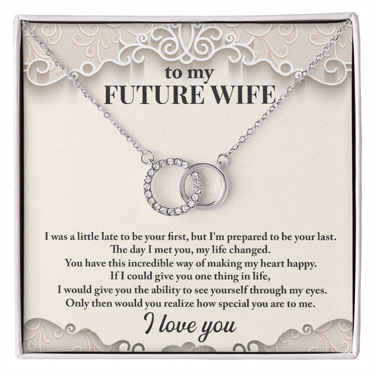 CardWelry Future Wife Gift, Gift for Fiancé, Cardwelry Necklace Gift For Future Wife, Wife To Be Gift Jewelry Two Tone Box