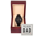 CardWelry Gift for Dad, Merry Christmas To My Amazing Dad Chronograph Watch Christmas Gifts for Dad Jewelry