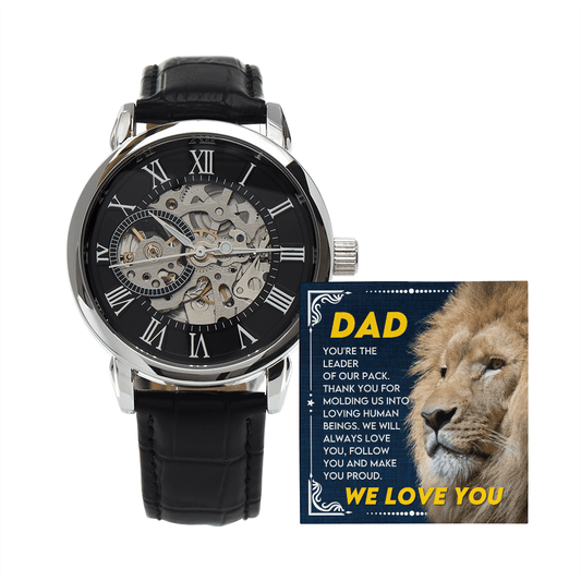 CardWelry Gift for Dad on Fathers Day from Daughter, Luxury Watch for Dad, Dad Birthday Gift, Best Watch for Dad with Message Card Watch Default Title