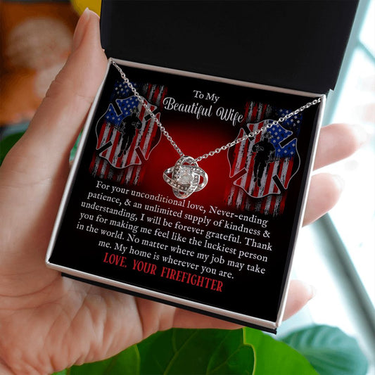 CardWelry Gift For Firefighter Wife Love Necklace Gift, Romantic Sentimental gift from Firefighter Husband Jewelry