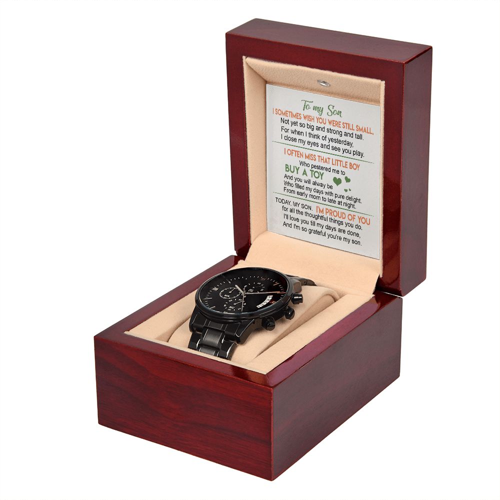 CardWelry Gift for Son, Watch To My Son I'm Proud of You, Sentimental Gifts form Mom, Meaningful Gifts form Dad Jewelry