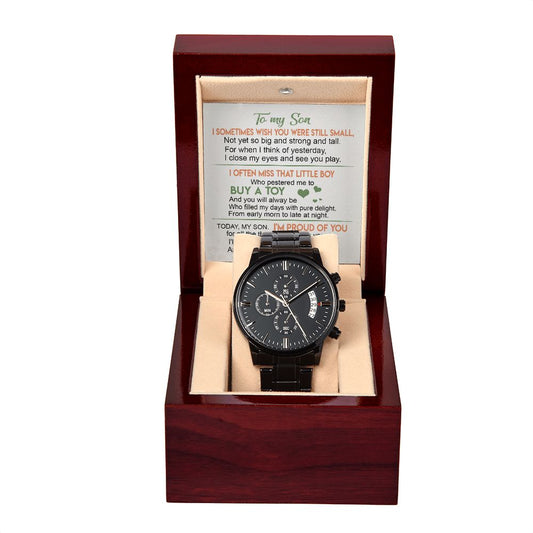 CardWelry Gift for Son, Watch To My Son I'm Proud of You, Sentimental Gifts form Mom, Meaningful Gifts form Dad Jewelry Default Title