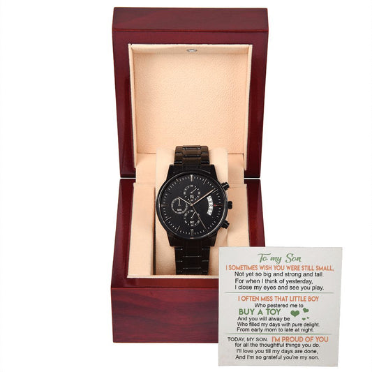 CardWelry Gift for Son, Watch To My Son I'm Proud of You, Sentimental Gifts form Mom, Meaningful Gifts form Dad Jewelry