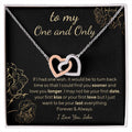 CARDWELRYJewelryPersonalize Gift for your Soulmate, Wife, Girlfriend, or Fiancé - If I had one wish - Inter Locking Hearts Necklace
