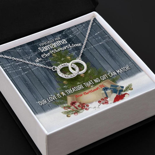 CardWelry Personalized Christmas Gift Especially for Her Perfect Pair Cardwelry Necklace Gift for Her on Christmas Customizer