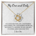 CARDWELRYJewelryPersonalized Gift To Wife, To Soulmate, My One and Only, I'd Choose You - Love Knot Cardwelry Necklace Gift