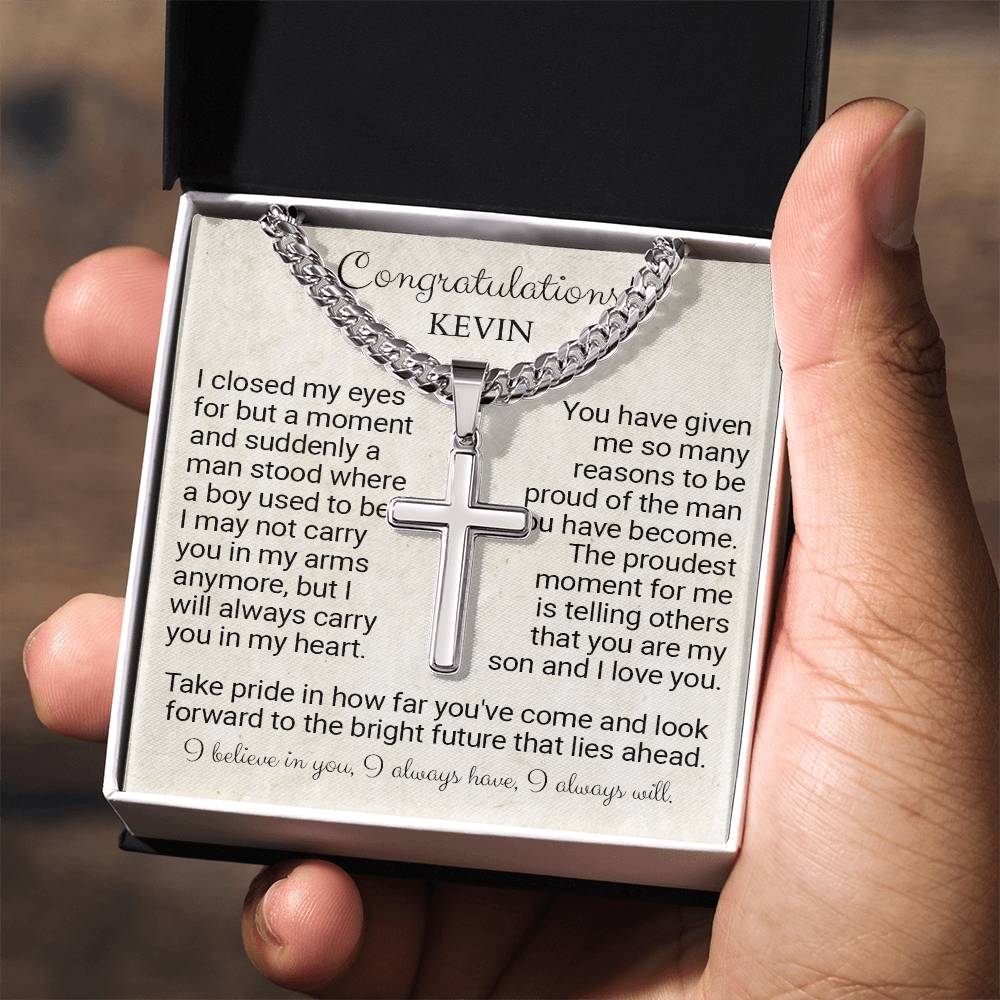 CARDWELRYJewelryPersonalized Graduation Gift for Son, Graduation Necklace Gifts for Him