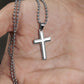 CardWelry Postcard To My Son Cross Necklace Gift from Dad Jewelry