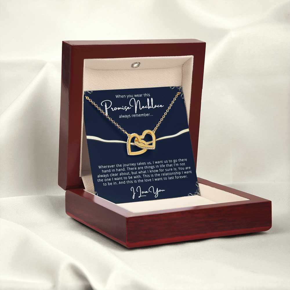 CardWelry Promise Necklace for Couples, Promise Necklace Gift for Her, Engagement Gift Jewelry