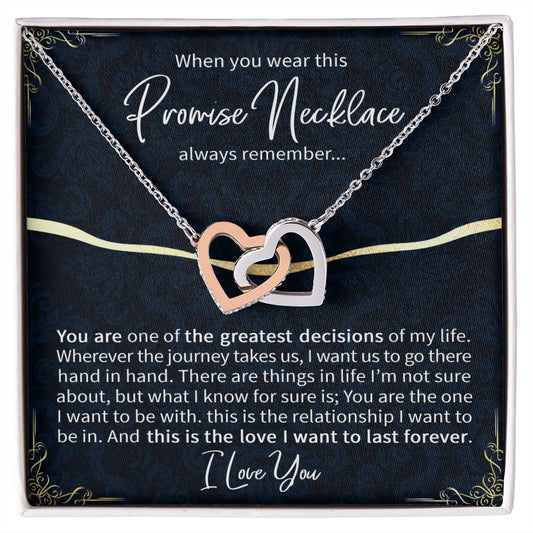 CARDWELRYJewelryPromise Necklace - Romantic Gift For Girlfriend, Gift for Fiancé, Gift for Bride, Girlfriend Anniversary Gift