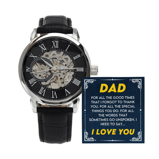 CardWelry Sentimental Gift for Dad on Fathers Day, Dad Watch Gift, Engraved Watch for Father, Unique Gift for Dad from Daughter, Fathers Day Gift Idea Watch Default Title