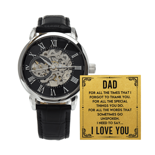 CardWelry Special Gift for Dad on Fathers Day from Daughter, Luxury Watch for Dad, Dad Birthday Gift, Best Watch for Dad with Message Card Watch Default Title