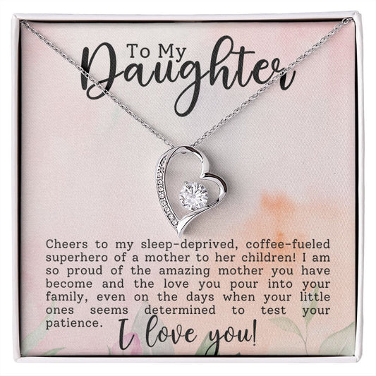 CARDWELRYJewelryTo My Daughter, I am So Proud Of The... Forever Love CardWelry Necklace