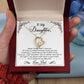 CARDWELRYJewelryTo My Daughter, I_m Always Right Here In Your Heart White Gold Forever Love Necklace