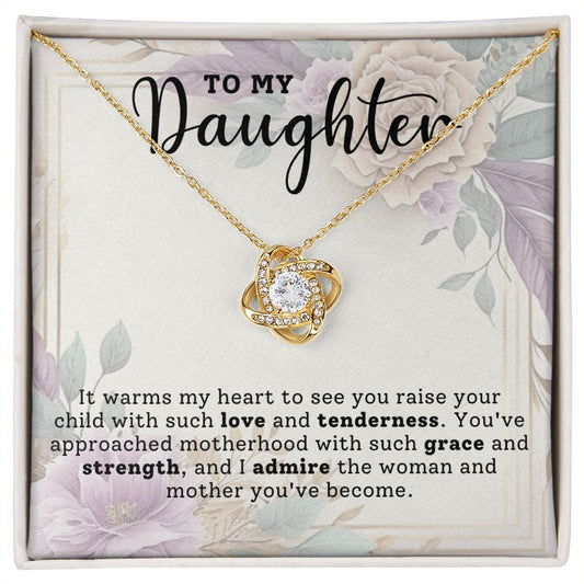 CARDWELRYJewelryTo My Daughter, It Warms My Heart Love Knot CardWelry Gift