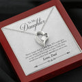 CardWelry To My Daughter Love Necklace Gift from Dad- Never forget that I Love You. Necklace for Daughter Gift from Dad Jewelry