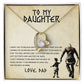 CARDWELRYJewelryTo My Daughter, You Will Never Lose White Gold Forever Love Necklace