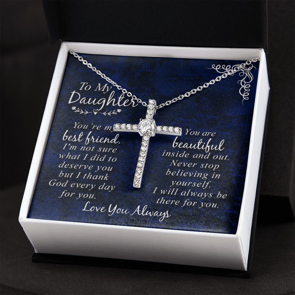 CardWelry To My Daughter You're my Best Friend You are Beautiful Necklace|Gift For Daughter|Gift For Birthday|Gift For Graduation Jewelry