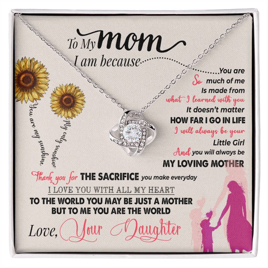 CARDWELRYJewelryTo My Mom, Thank You For Everything Love Knot CNecklace Gift
