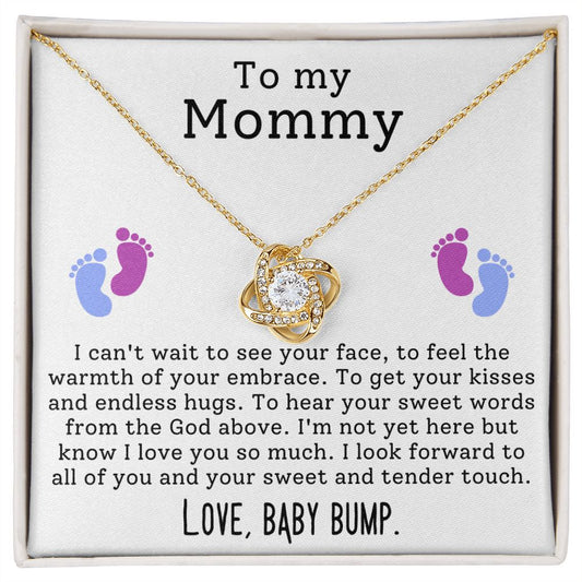 CARDWELRYJewelryTo My Mommy, I can't Wait to See Your Face Love Knot CardWelry Gift