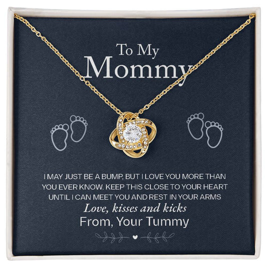 CARDWELRYJewelryTo My Mommy, Love From Your Tummy Love Knot Necklace Gift