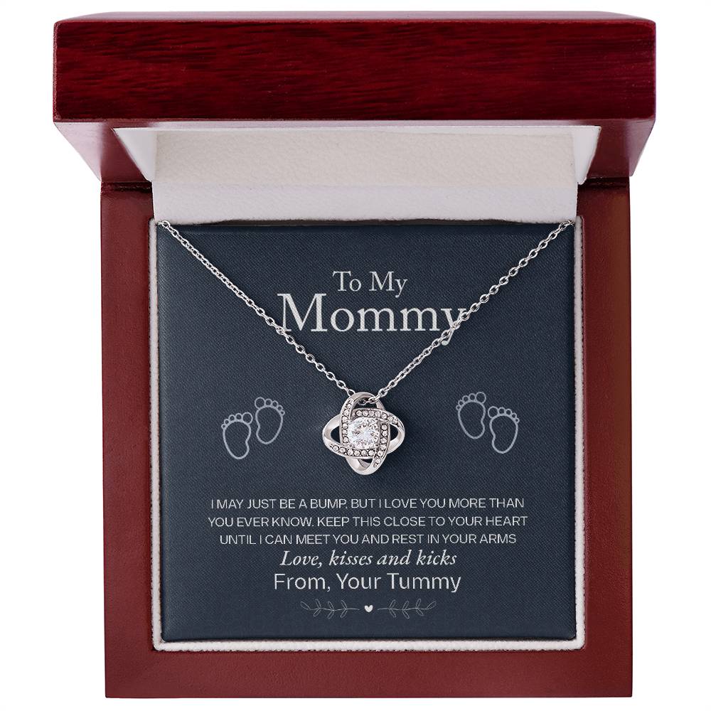 CARDWELRYJewelryTo My Mommy, Love From Your Tummy Love Knot Necklace Gift