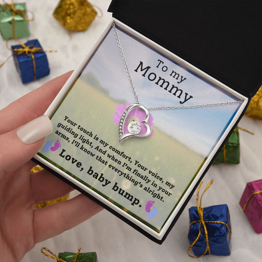 CARDWELRYJewelryTo My Mommy, Your Touch is my comfort, Baby Bump, CardWelry Necklace