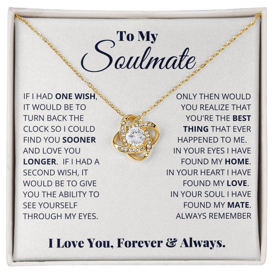 CARDWELRYJewelryTo My Soulmate, I Love You, Forever Always Love Knot CNecklace Gift