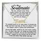 CardWelry To My Soulmate Name Necklace, Should I have Three Magical Wishes, Romantic Gift for Soulmate Jewelry 18k Yellow Gold Finish Standard Box