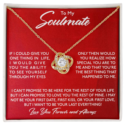 CARDWELRYJewelryTo My Soulmate, You Are Special To Me Love Knot Necklace Gift