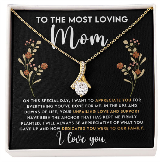 CARDWELRYJewelryTo The Most Loving Mom, On This special Day Alluring Beauty CardWelry Gift