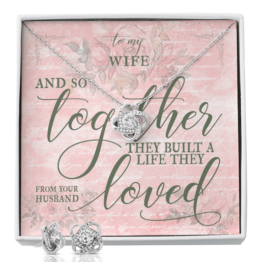 CardWelry Valentines Gifts To Wife, From Husband, Gorgeous Earing and Necklace Set Jewelry