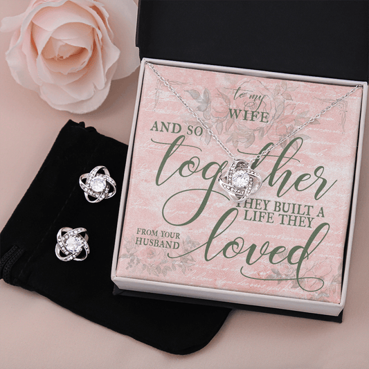 CardWelry Valentines Gifts To Wife, From Husband, Gorgeous Earing and Necklace Set Jewelry Standard Box