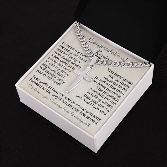 Personalized Graduation Gift for Son, Grandson's | Graduation Necklace Gifts for Him