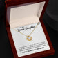 To My Bonus Daughter, Always Shine Like The Brightest Star Love Knot Necklace Gift