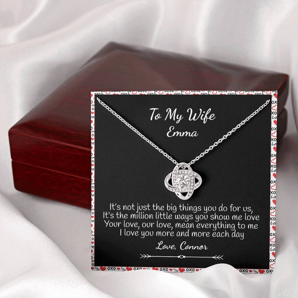 Personalize Valentine Gift from Husband to Wife, Hugs and kiss OXO To My Wife
