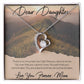 Dear Daughter, There is no mountain too high... from Mom White Gold Forever Love Necklace