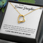 To My Bonus Daughter, Always Shine Like The Brightest Star White Gold Forever Love Necklace
