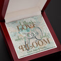 CARDWELRYCustomizerA Mom Love Makes A Family Bloom, Personalized Perfect Pair Necklace Gift for Mom