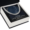 CardWelry Anniversary Gift for Him, Personalized Special Moments Star Map Moon Cuban Link Necklace V1 Customizer