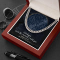 CardWelry Anniversary Gift for Him, Personalized Under This Moon When Our Forever Started, Star Map Cuban Link Necklace Customizer Stainless Steel w/Luxury Box W/LED