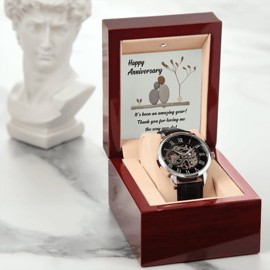 CardWelry Anniversary Watch - Anniversary Gift for Men's Openwork Watch Jewelry Default Title